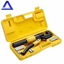 10 Ton Hydraulic Crimper Crimping Tool Wire Battery Cable Lug Terminal W/ 8 Dies picture