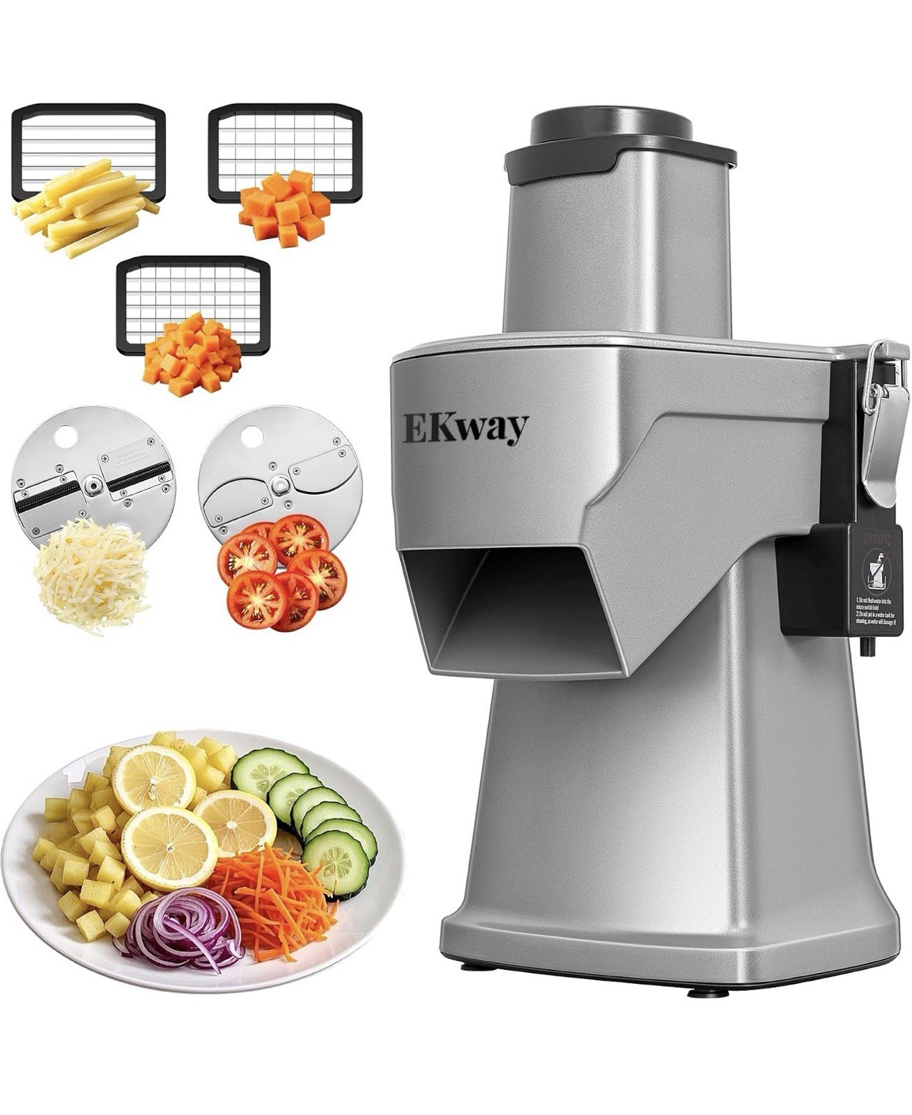 EKway GJ817 Commercial Vegetable Chopper 4 in 1 Electric Food Processor 200W EKway GJ817 Commercial Vegetable Chopper 4 in 1 Electric Food Processor 200W