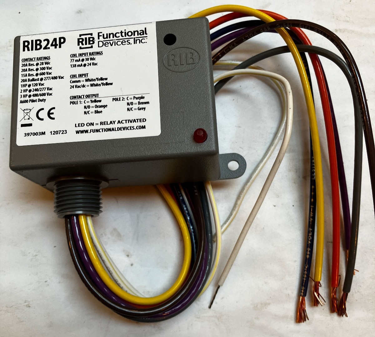 Functional Devices RIB24P enclosed power relay NEW Functional Devices RIB24P enclosed power relay NEW