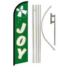 Joy Windless Banner Swooper Advertising Flag Pole Kit Christmas Joy picture