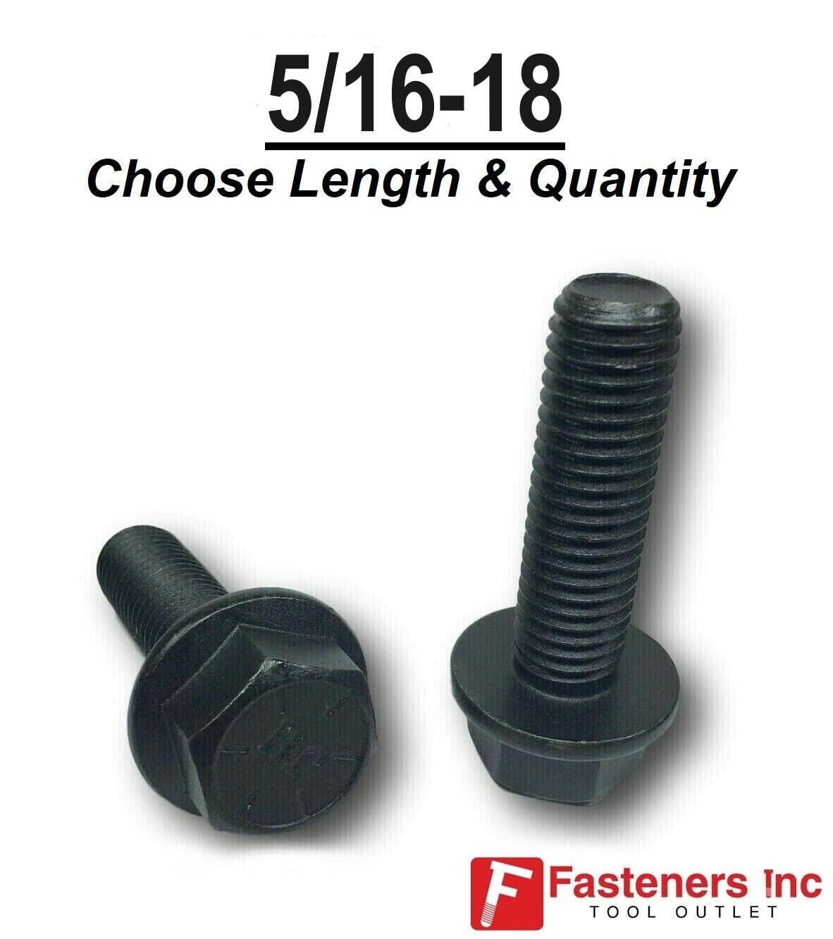 5/16-18 Grade 8 Flange Frame Bolt Black Phosphate & Oil (All Sizes & Qty's 5/16 5/16-18 Grade 8 Flange Frame Bolt Black Phosphate & Oil (All Sizes & Qty's 5/16