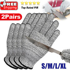 2 Pairs Anti-cut Gloves Safety Cut Proof Stab Resistant Butcher Food Gloves L5 picture