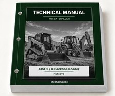 Technical Repair Manual fits Caterpillar 415F2 IL Backhoe Loader Prefix PF4 picture