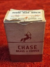 Vintage Chase Solid Brass 1/8 X 1/8 Round Top Rivets One Pound picture