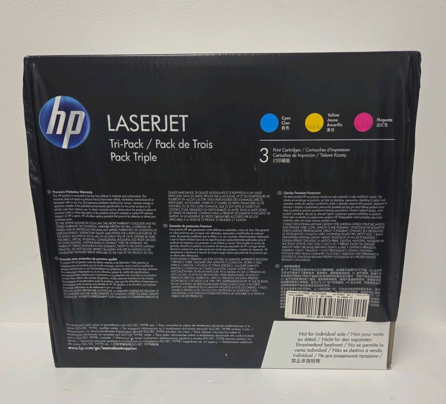 HP 312A Cyan, Magenta, Yellow Toner Cartridges (3-Pack) CF440AM Laserjet Pro NEW HP 312A Cyan, Magenta, Yellow Toner Cartridges (3-Pack) CF440AM Laserjet Pro NEW