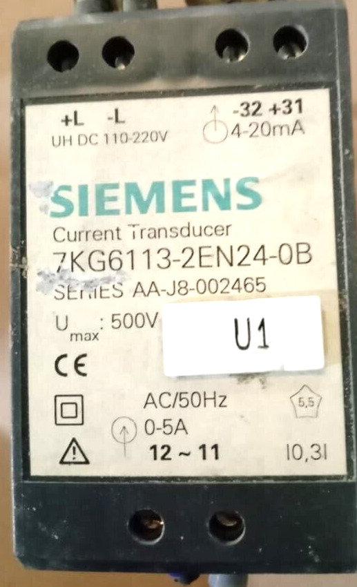 Siemens Current Transducer 4-20mA 7KG6113-2AN24-0B
