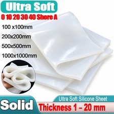 Solid Silicone Rubber Sheet 10 Shore A Ultra Soft 0/20/30/40 Hardness Pad picture