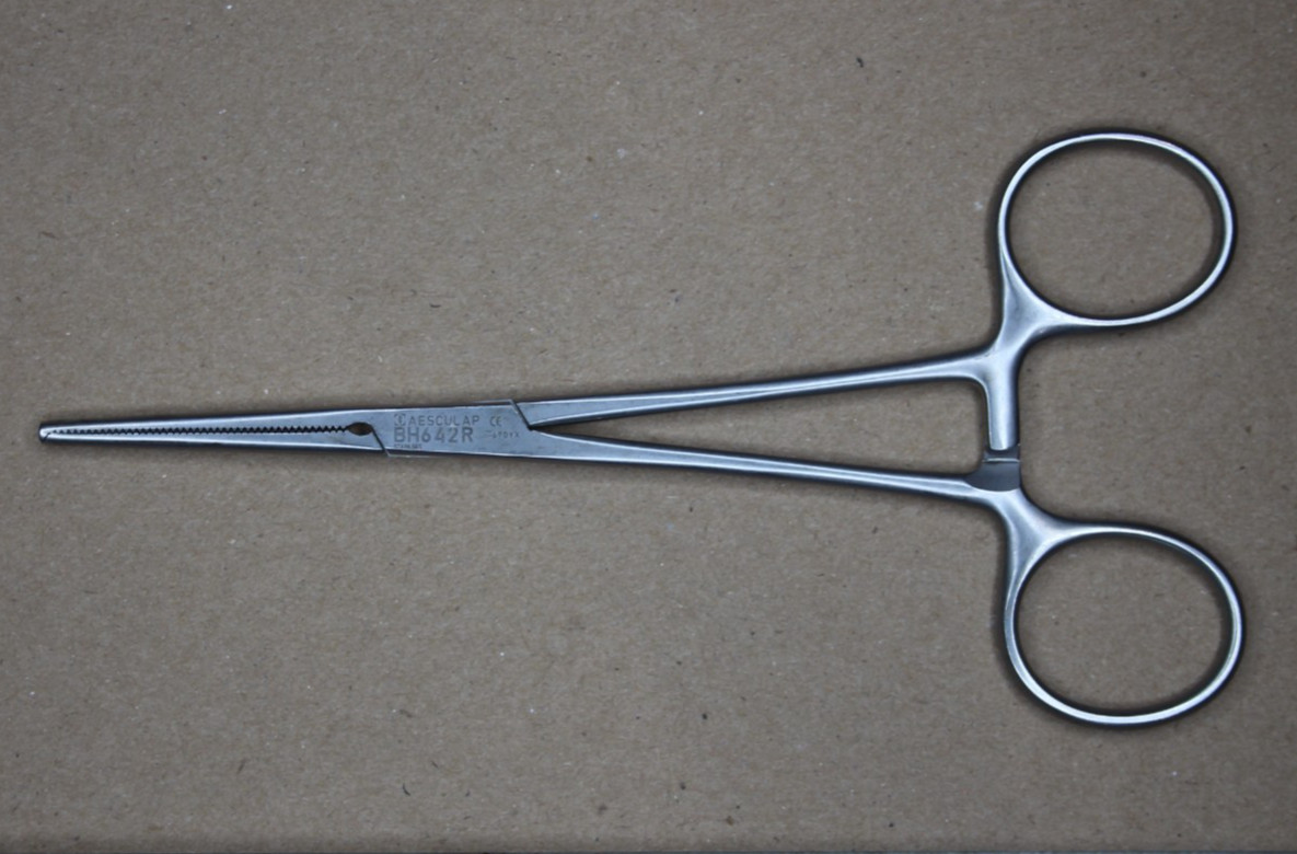 Aesculap BH642R Kocher-Ochsner Hemostatic Forceps Straight 1x2 Teeth 6.25 Aesculap BH642R Kocher-Ochsner Hemostatic Forceps Straight 1x2 Teeth 6.25