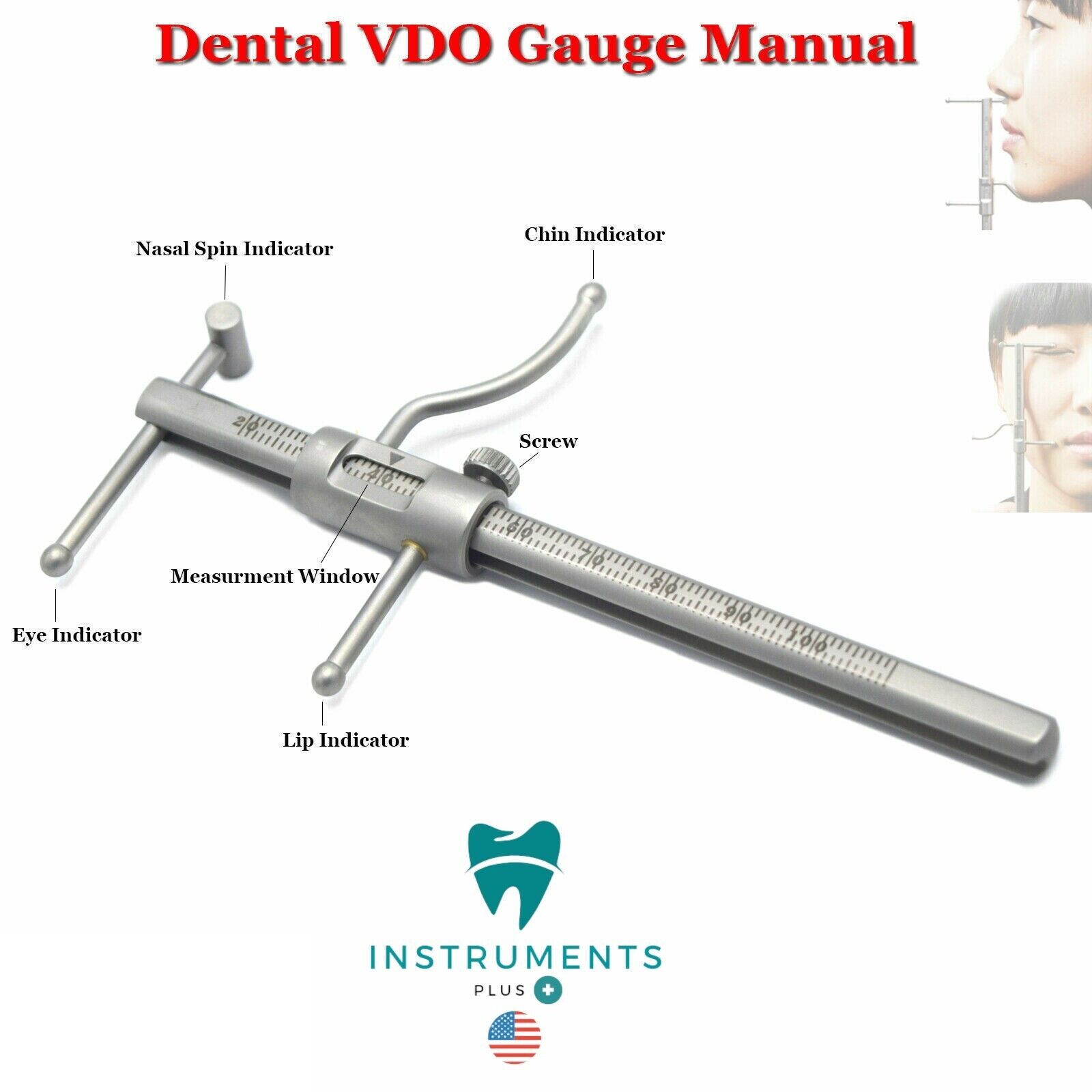 New Premium Grade Gauge Material High-quality Stainless Steel Dental VDO Ruler
