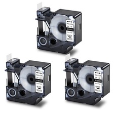 3PK 18445 Black on White IND Vinyl Label 3/4