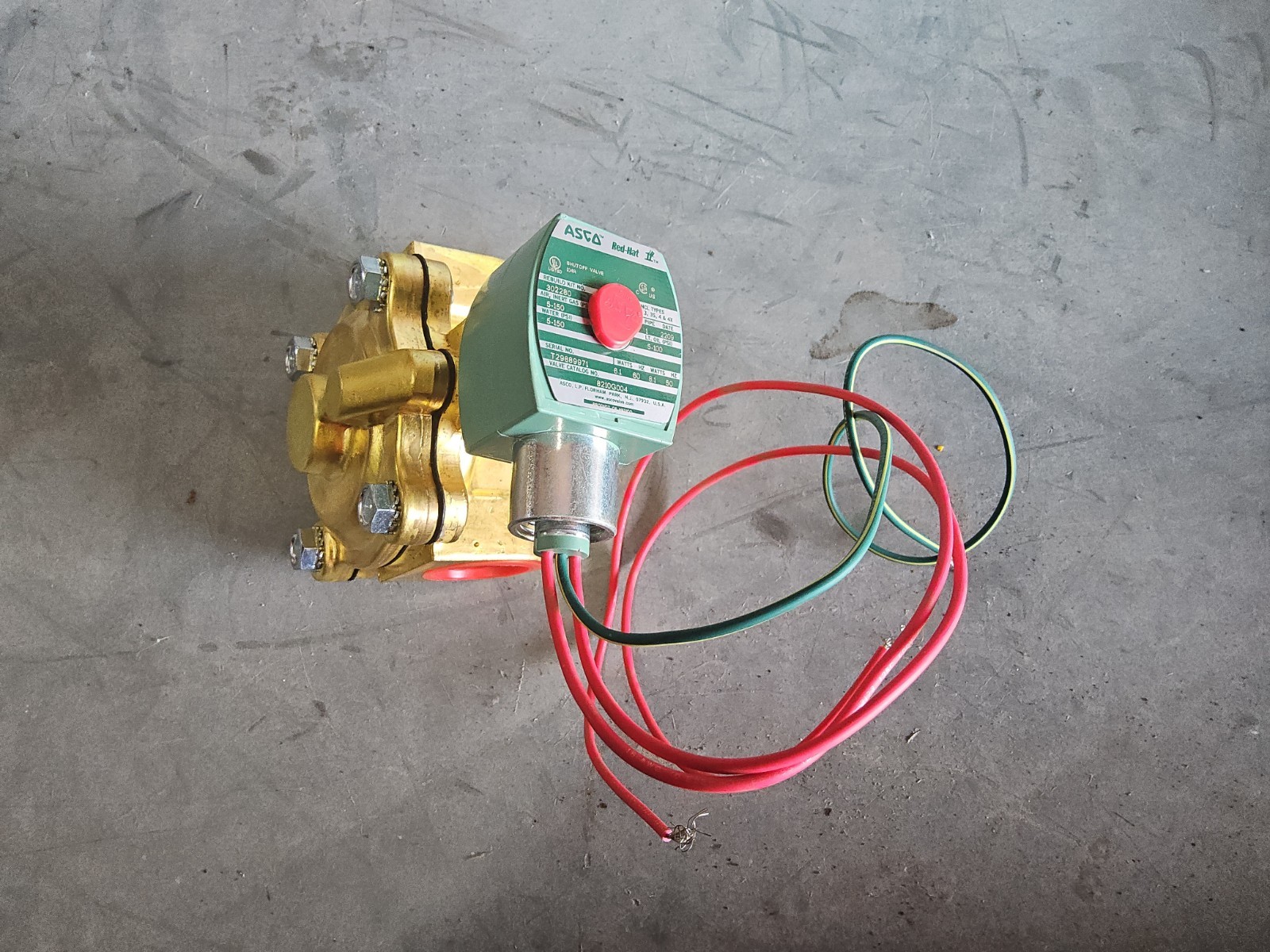 ASCO Red Hat II Solenoid Valve P/N 8210G004 Shutoff Valve 5-150 Psi NOB ASCO Red Hat II Solenoid Valve P/N 8210G004 Shutoff Valve 5-150 Psi NOB
