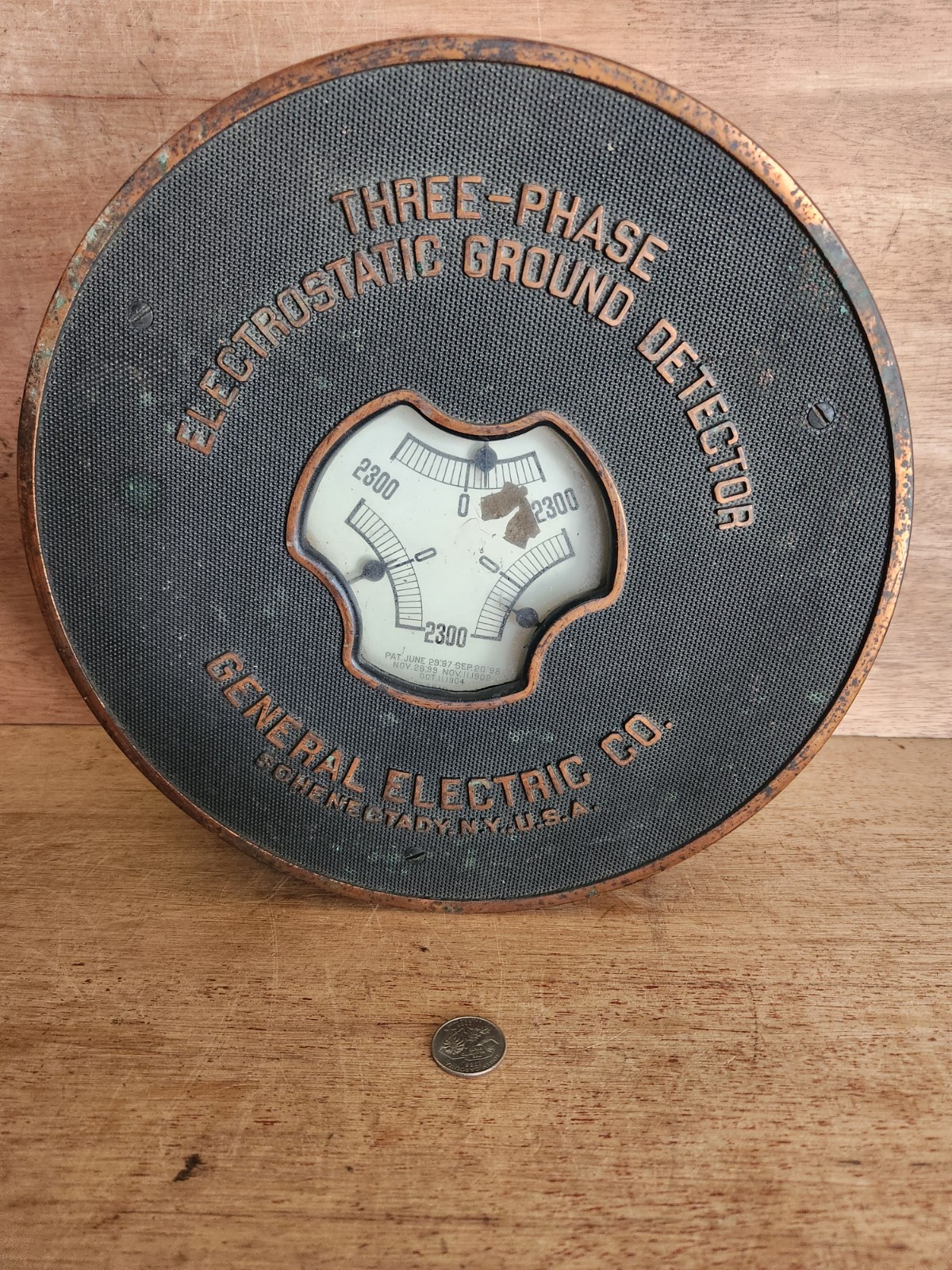 General Electric Three Phase Electrostatic Ground Detector Untested Type E-7 General Electric Three Phase Electrostatic Ground Detector Untested Type E-7