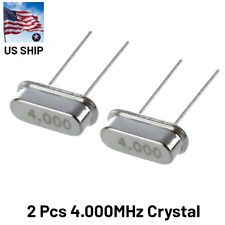 2 Pieces | 4.000 MHz  | HC-49S | Crystal Oscillator Arduino Raspberry | US SHIP picture
