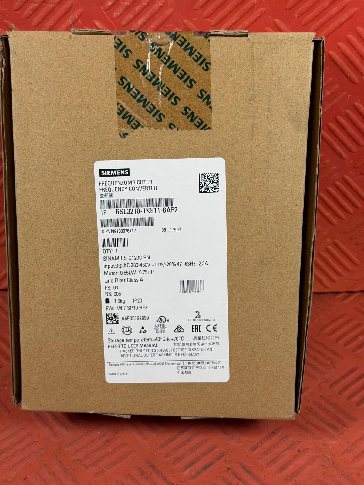 SIEMENS 6SL3210-1KE11-8AF2 Sinamics G120C PN 0.55kW 2021 NEW Ready To Ship SIEMENS 6SL3210-1KE11-8AF2 Sinamics G120C PN 0.55kW 2021 NEW Ready To Ship
