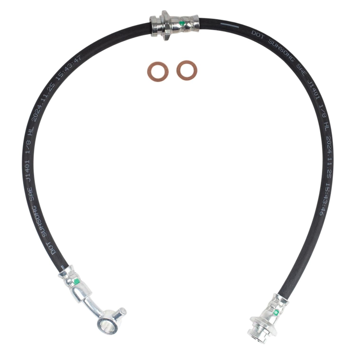 TRQ Front Left Brake Hose Driver Side 3/4\ TRQ Front Left Brake Hose Driver Side 3/4\