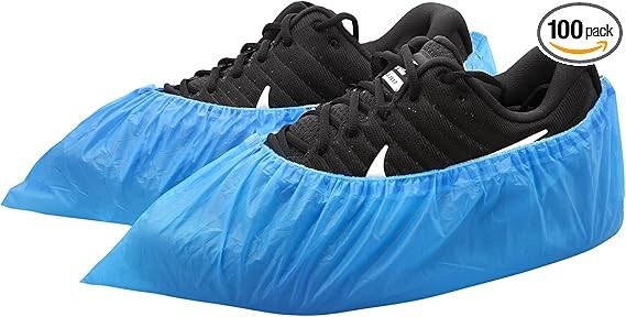100pcs Disposable Non-Woven Shoes Covers, Dust-Proof, Non-Slip Resistant, Blue 100pcs Disposable Non-Woven Shoes Covers, Dust-Proof, Non-Slip Resistant, Blue