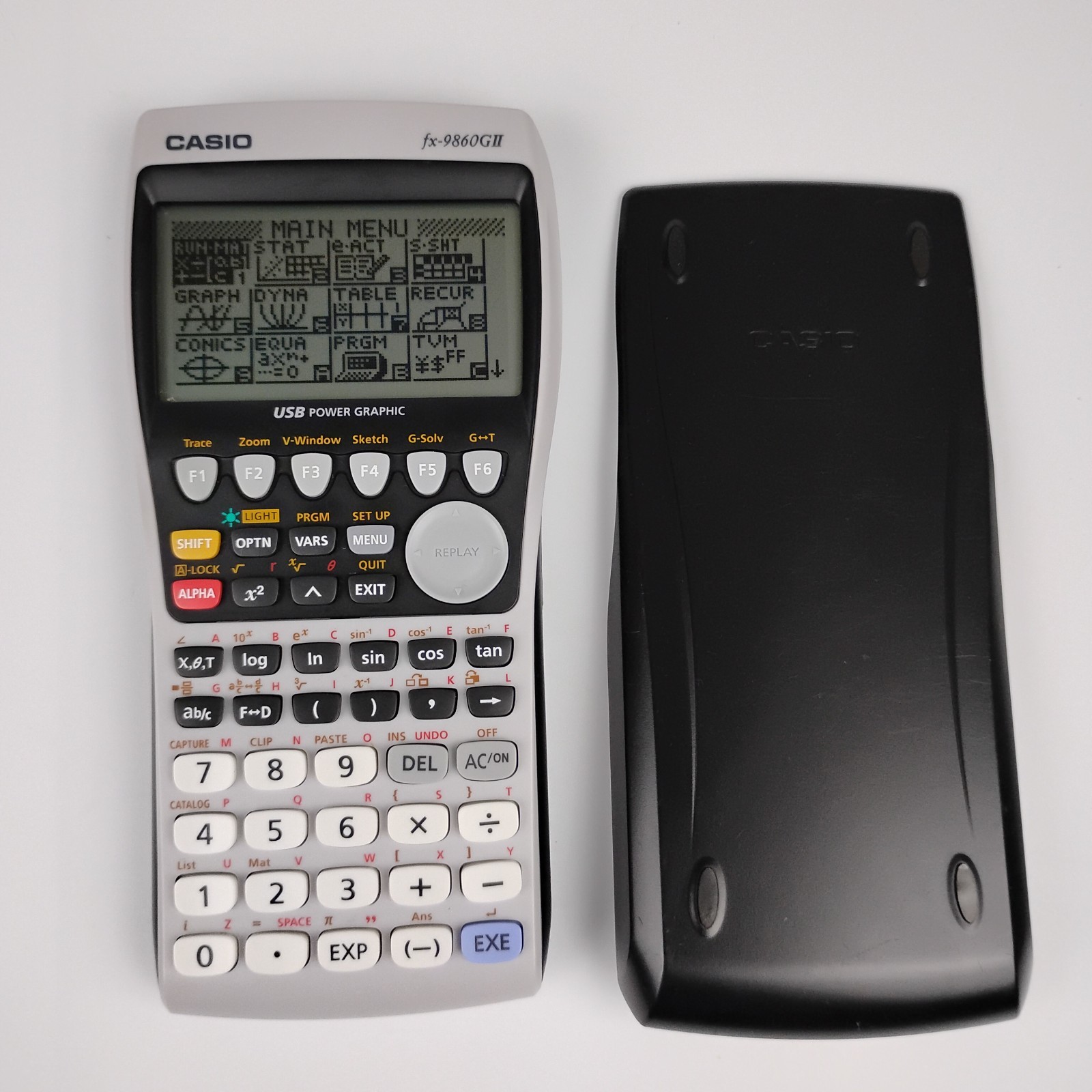 Casio fx-9860GII Graphing Calculator USB Power Graphic Tested Working With Cover Casio fx-9860GII Graphing Calculator USB Power Graphic Tested Working With Cover