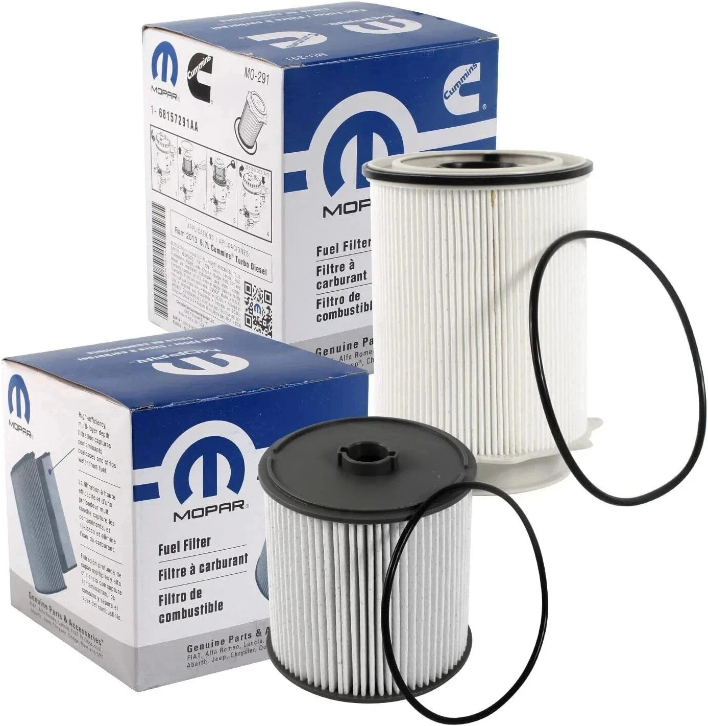 Fuel Filter Set 68157291AA 68436631AA for 2019-2024 6.7L Cummins Diesel oem