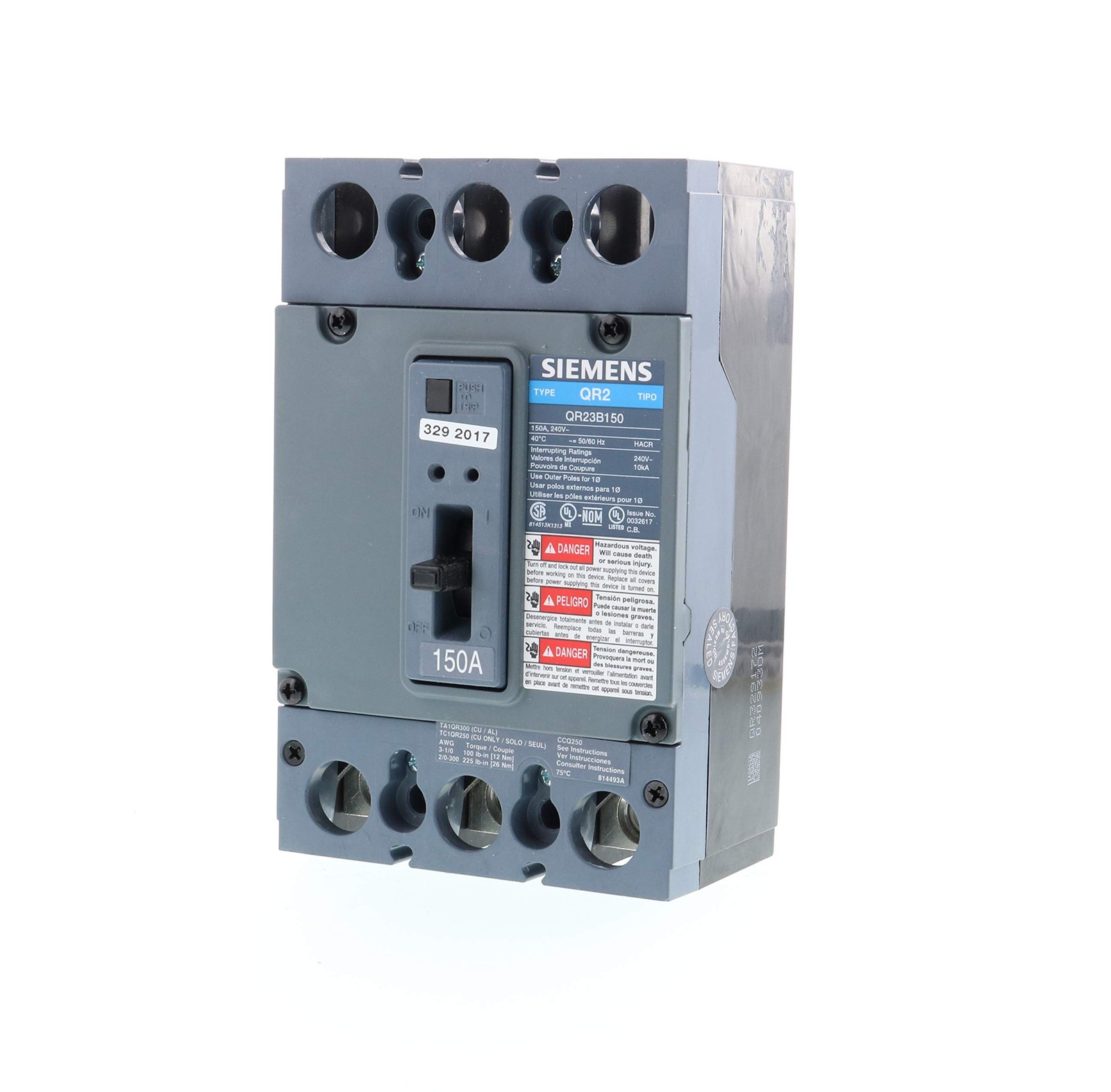 150 Amp 3-Pole Type QR Circuit Breaker 150 Amp 3-Pole Type QR Circuit Breaker