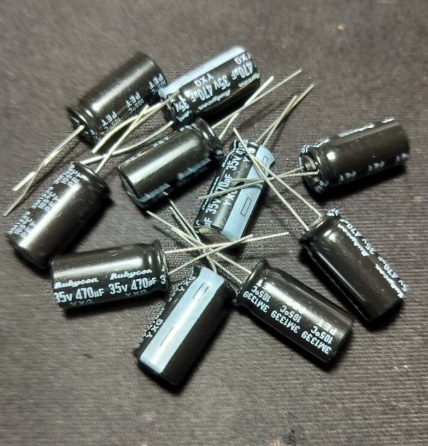 10x Rubycon 470uf 35v Radial Electrolytic Capacitors Low ESR /Replacing 25v 10x Rubycon 470uf 35v Radial Electrolytic Capacitors Low ESR /Replacing 25v
