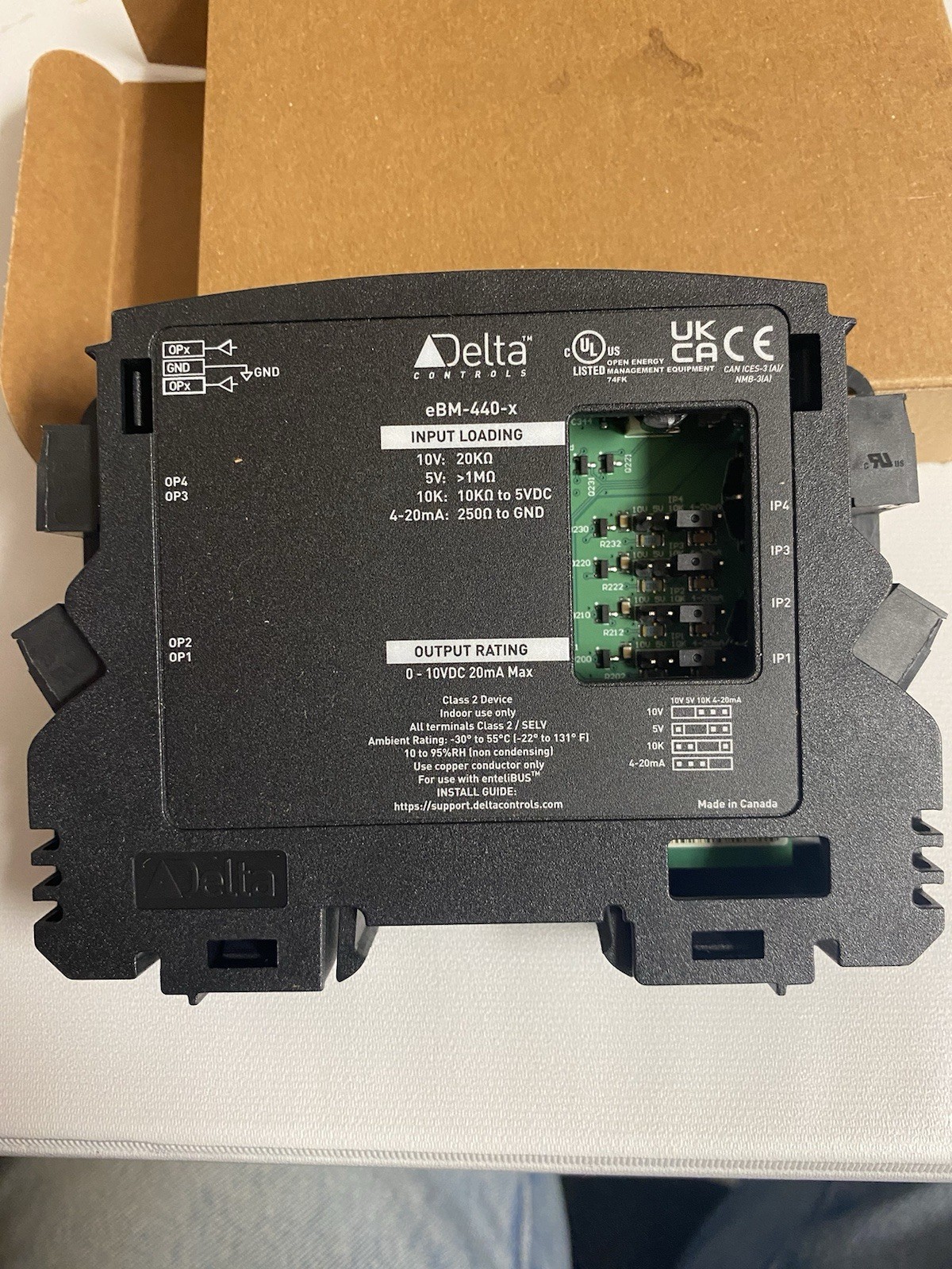 DELTA CONTROLS -Earthright - EnteliBUS - I/O Module eBM-440-x DELTA CONTROLS -Earthright - EnteliBUS - I/O Module eBM-440-x