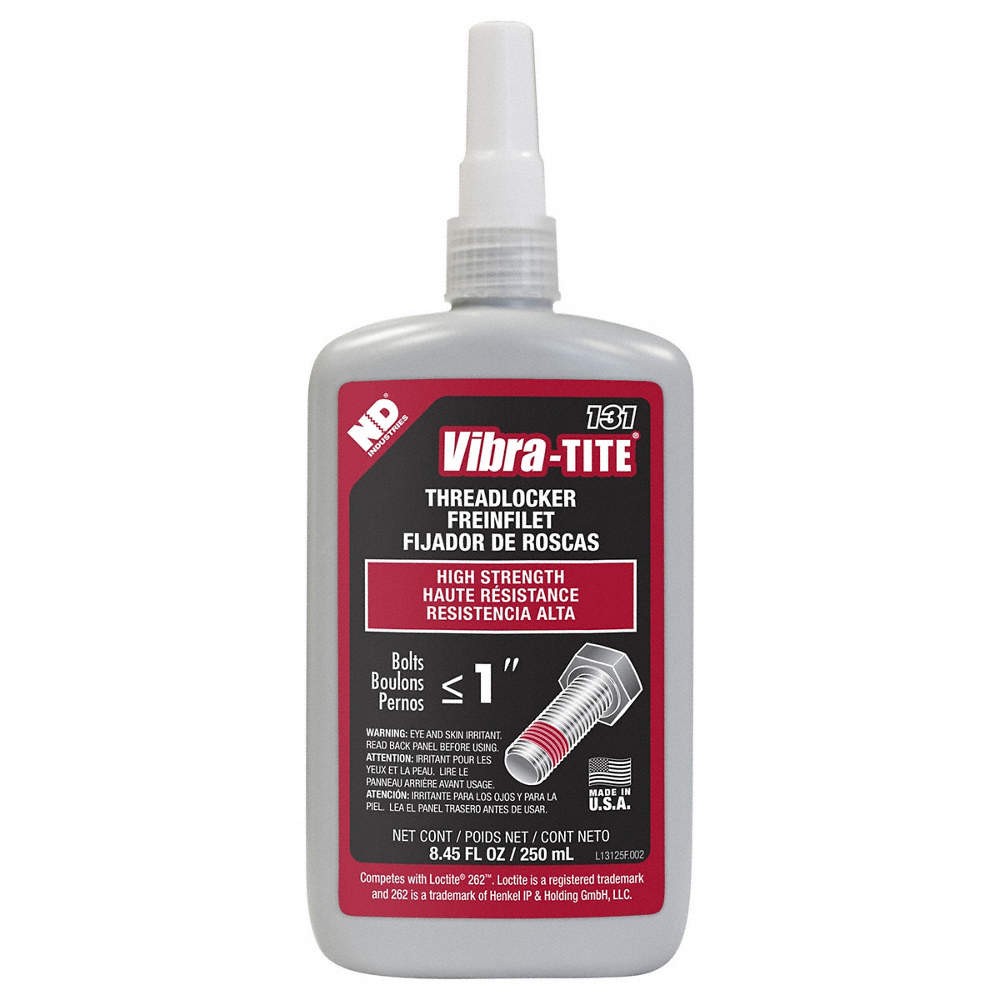 VIBRA-TITE 13125 High-Strength Threadlocker,8.4535 fl oz 49CF49 VIBRA-TITE 13125 High-Strength Threadlocker,8.4535 fl oz 49CF49