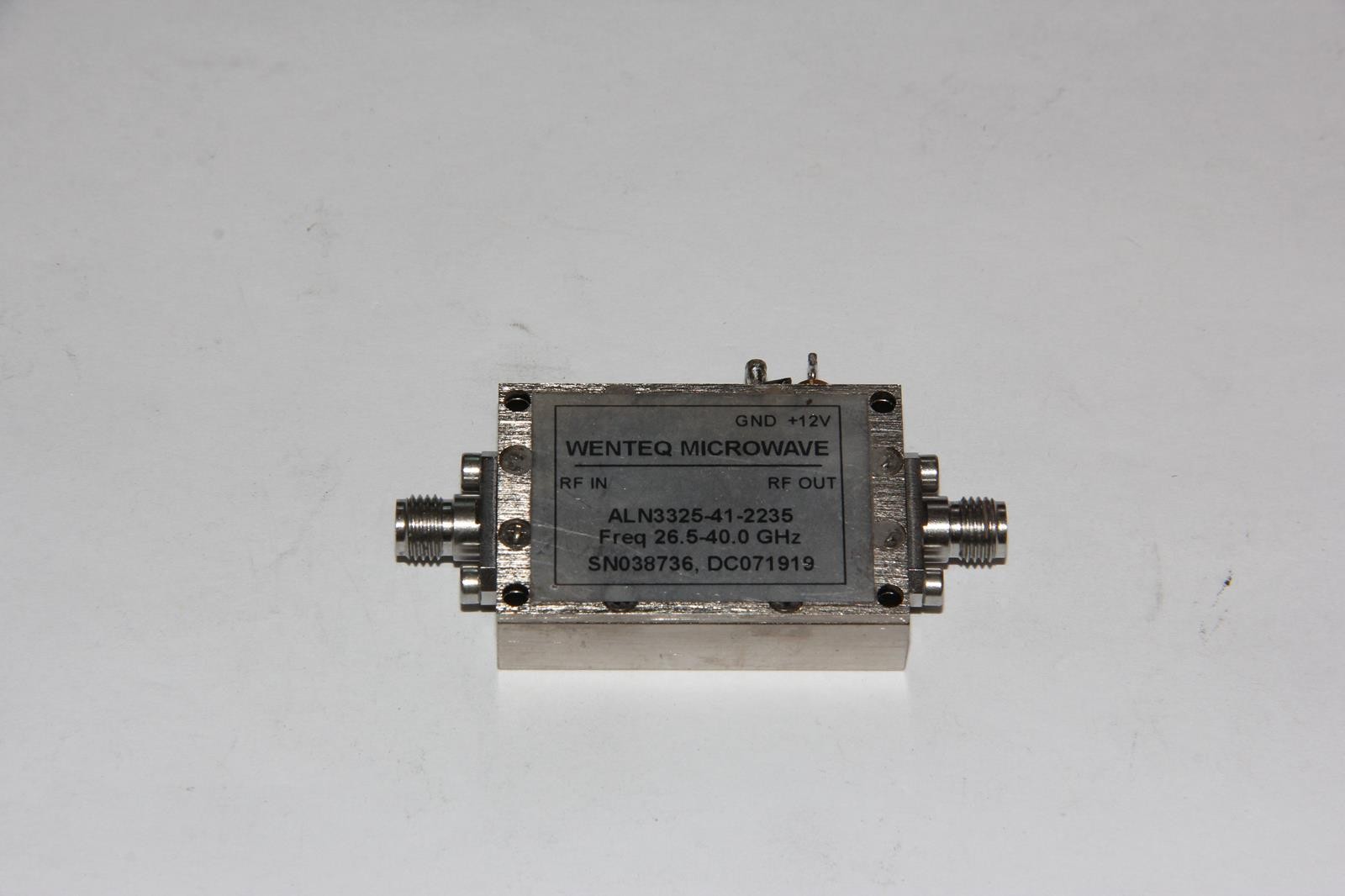 WENTEQ MICROWAVE ALN3325-41-2235 Millimeter-wave Low Noise Amplifier WENTEQ MICROWAVE ALN3325-41-2235 Millimeter-wave Low Noise Amplifier