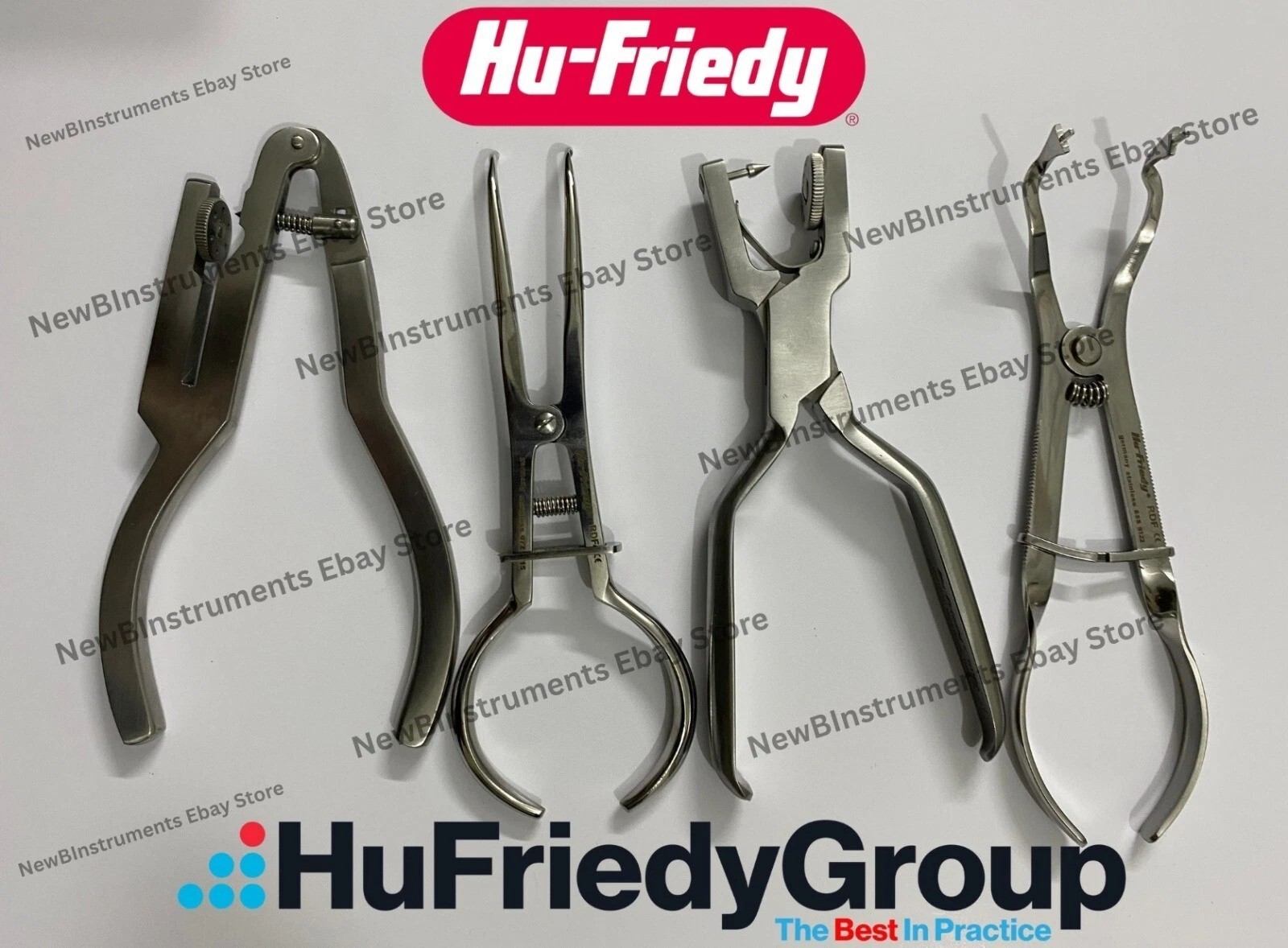 Lot of 4x Hu-Friedy Ainsworth RDP Punch Forceps 17cm – Dental Rubber Dam Lot of 4x Hu-Friedy Ainsworth RDP Punch Forceps 17cm – Dental Rubber Dam