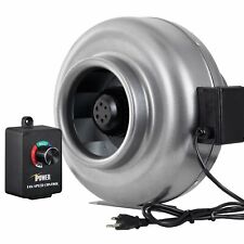 iPower 8 Inch 750CFM Duct Inline Fan HVAC Exhaust Blower & Speed Controller picture