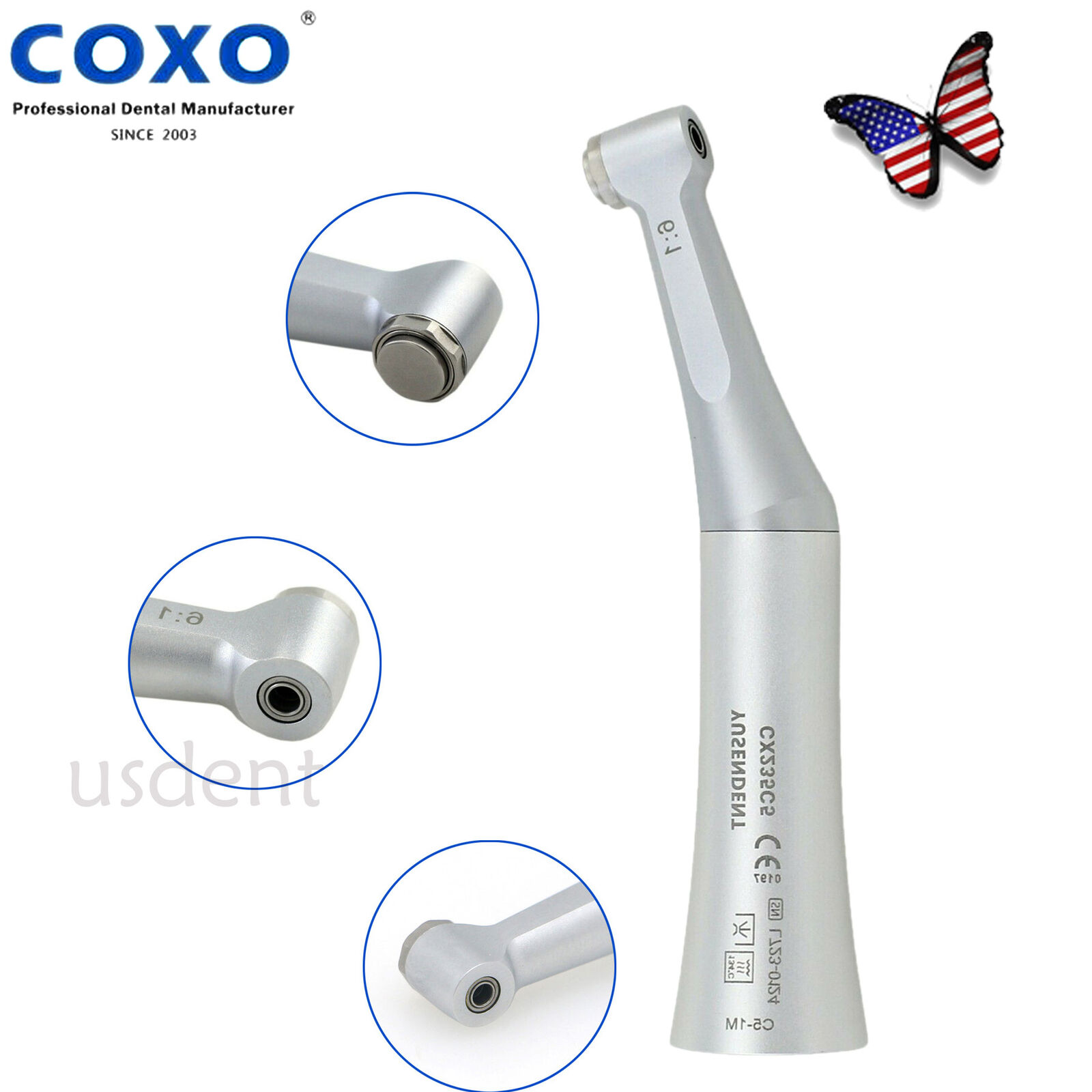 US COXO Dental Endodontic Handpiece 6:1 Mini Contra Angle Fit Dentsply Wave One