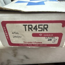 NEW Box of 8 TR45R Shawmut Tri-onic Time Delay Fuses 45A/250V Gould picture
