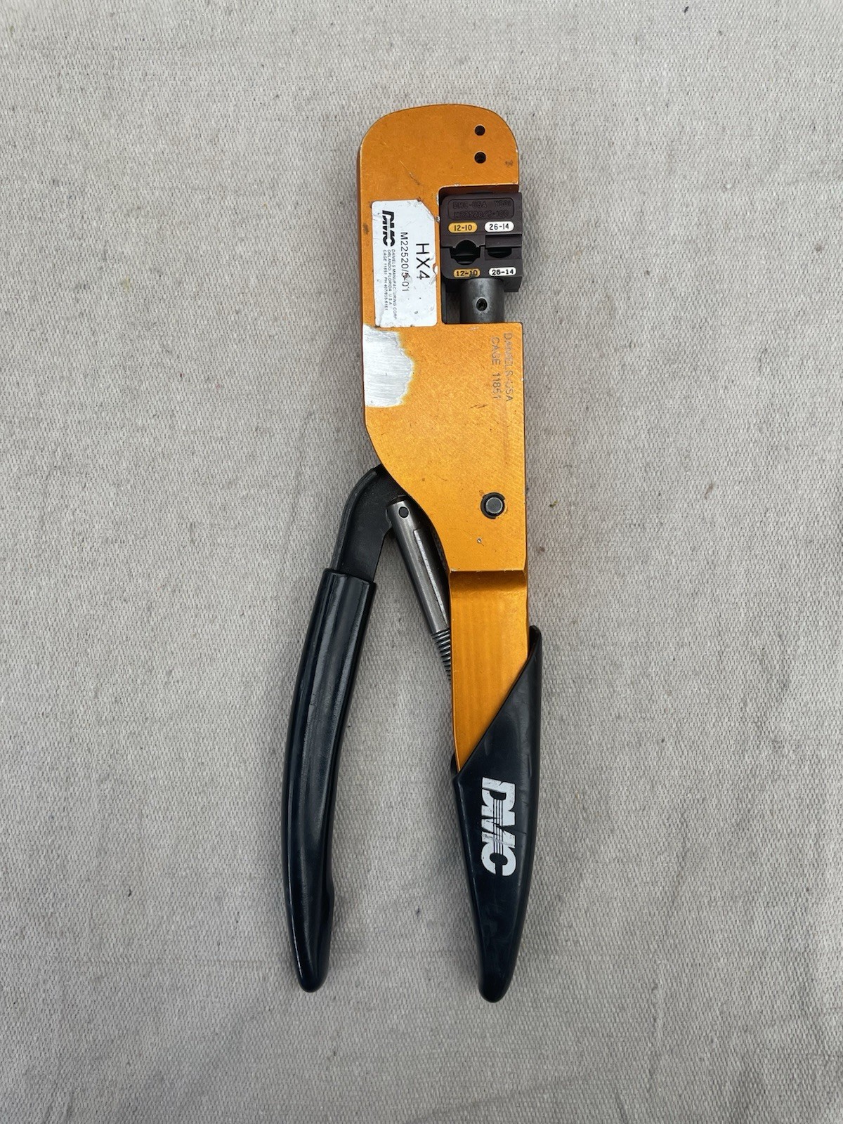DMC Daniels HX4 Hand Crimping Crimp Tool Y501 M22520 5-01 Aviation Pliers