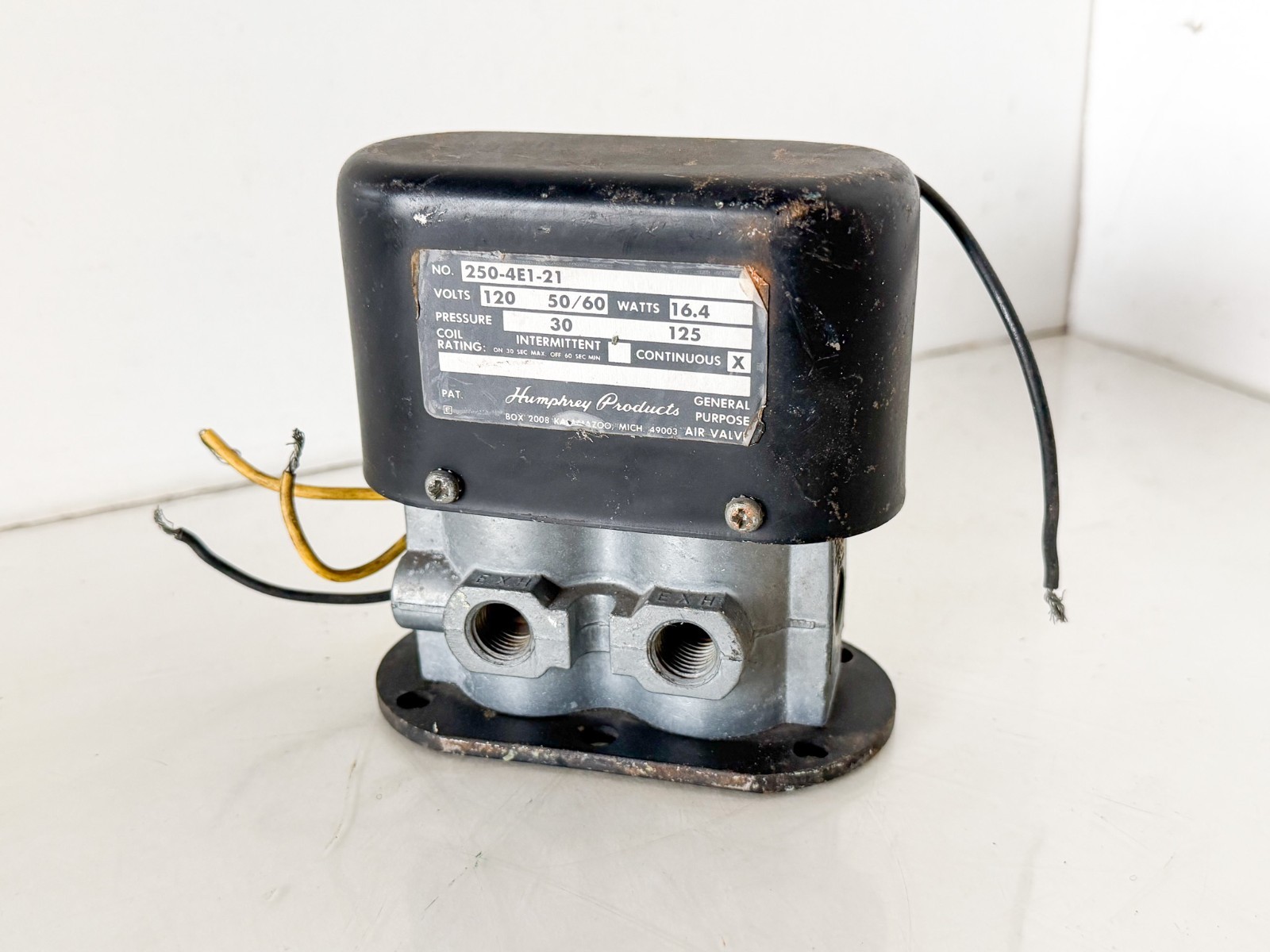 Humphrey 2504E1 250 4E1 21 120V 50/60Hz Valve (el26)