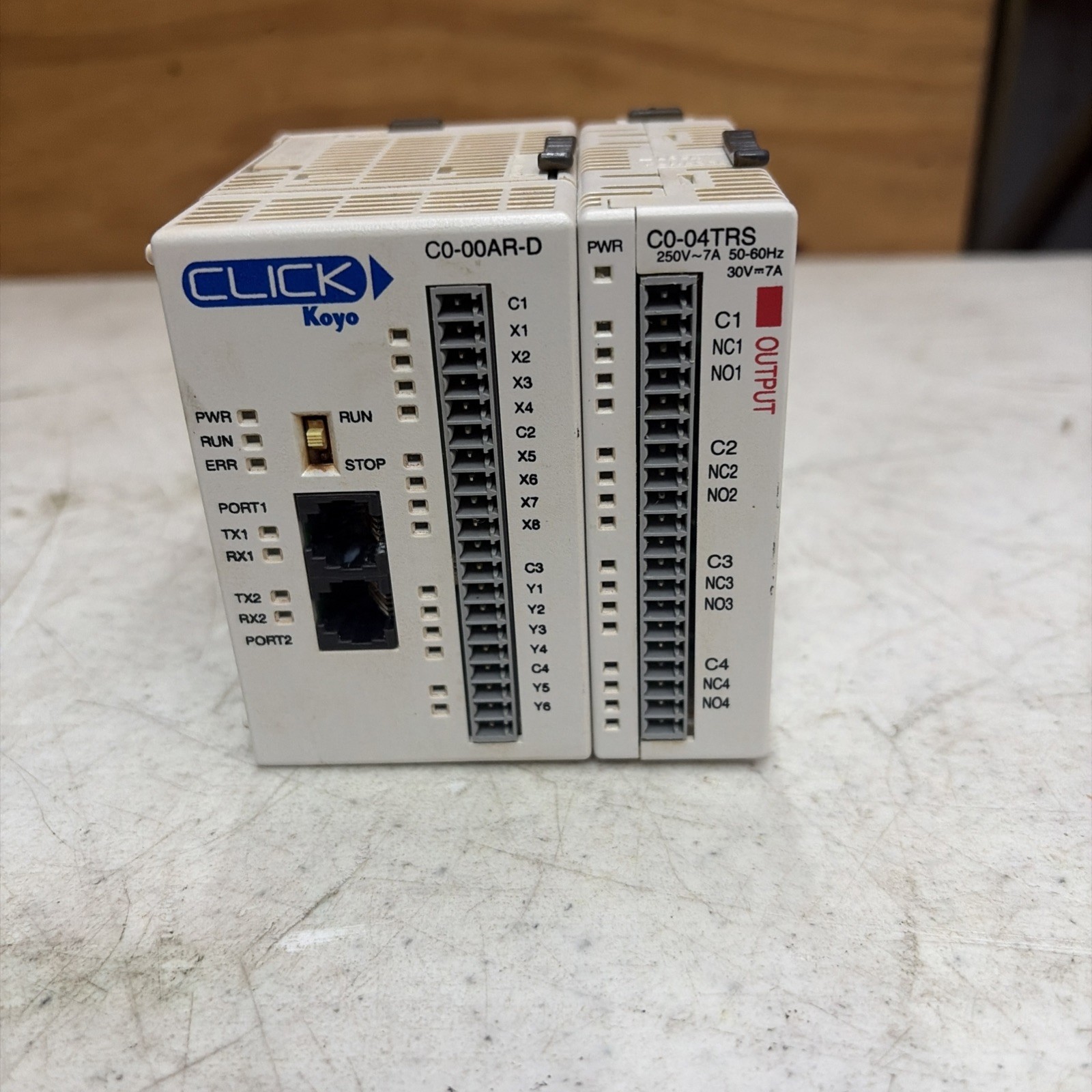 Koyo CLICK PLC 24VDC w/ 8 AC inputs/6 relay + C0-04TRS 4-Point Isolated Relay Koyo CLICK PLC 24VDC w/ 8 AC inputs/6 relay + C0-04TRS 4-Point Isolated Relay