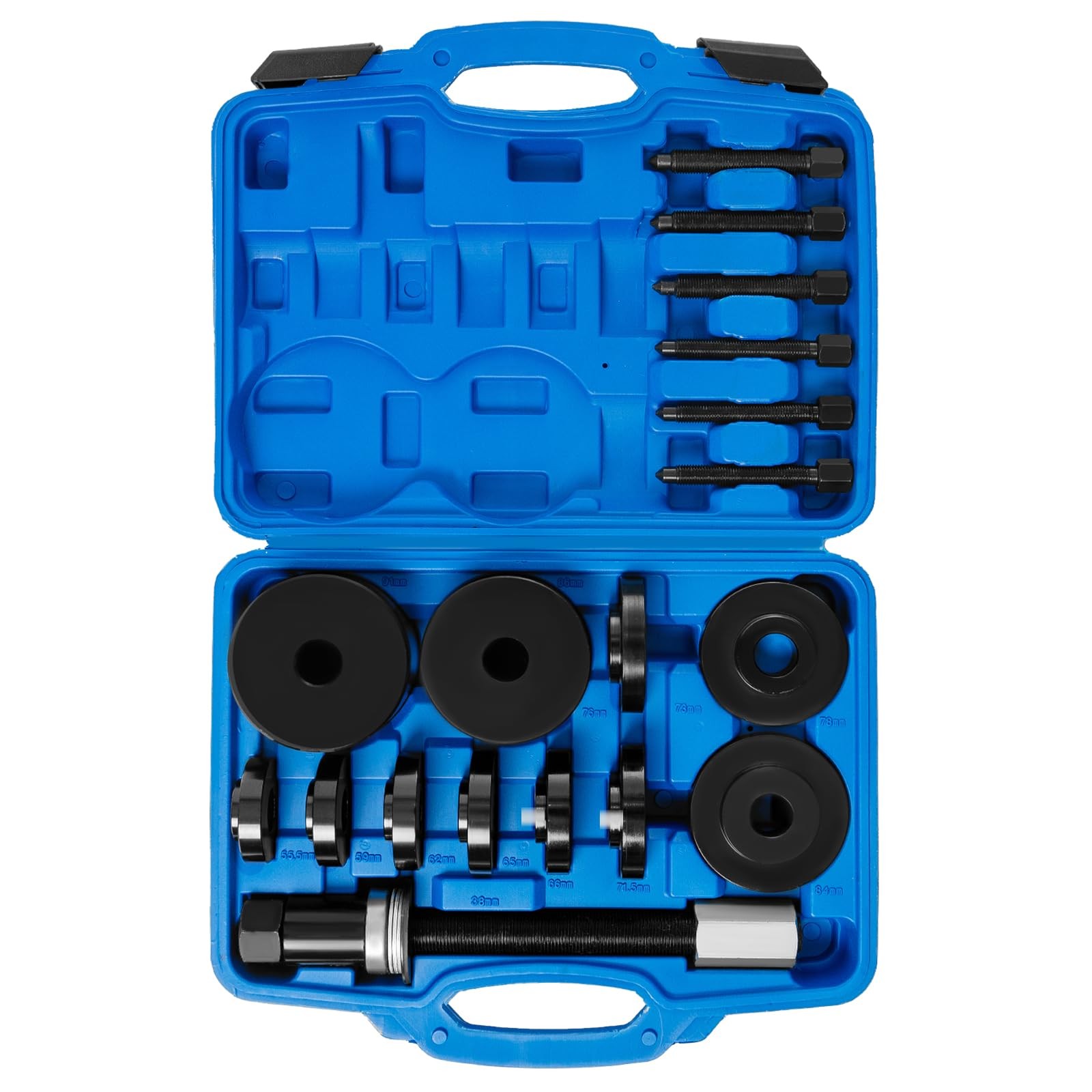 19PCS Front Wheel Bearing Removal Installation Kit for Wheel Drive Service Tools 19PCS Front Wheel Bearing Removal Installation Kit for Wheel Drive Service Tools