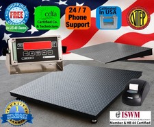 NTEP 4'x4' Floor Scale 1000 lb Legal for Trade Pallet Scale with Printer & ramp picture