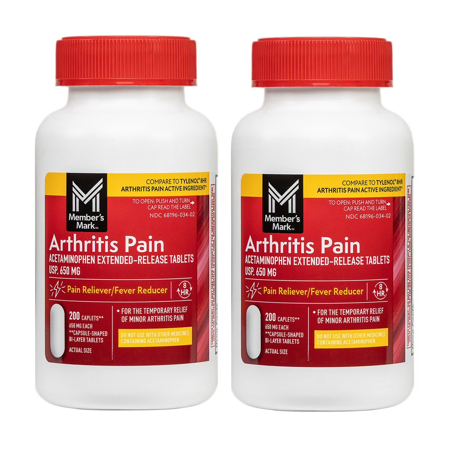 Member's Mark 650 mg Arthritis Pain Tablets (200 ct., 2 pk.) by Members Mark Member's Mark 650 mg Arthritis Pain Tablets (200 ct., 2 pk.) by Members Mark
