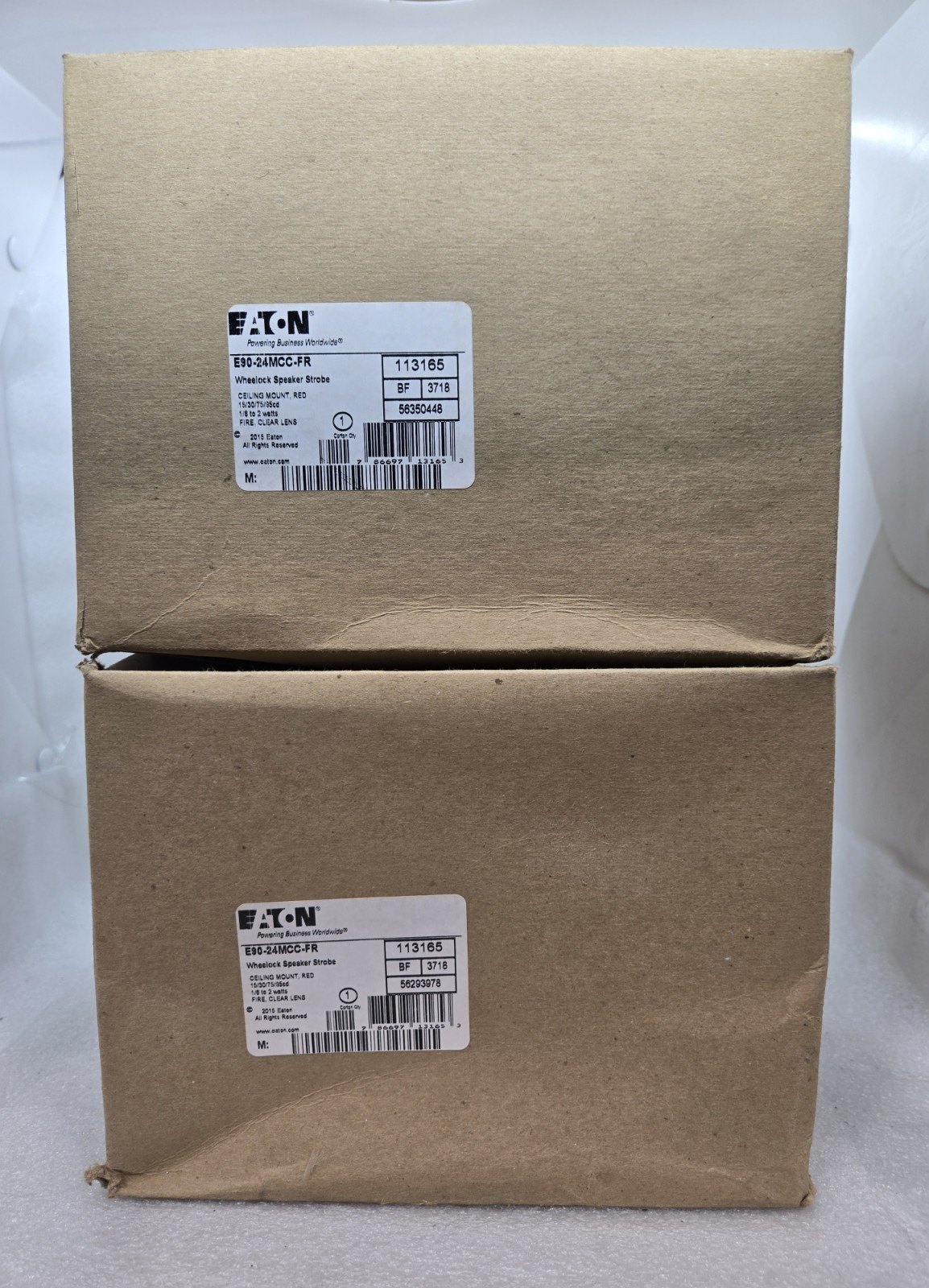 [LOT OF 2] Eaton Wheelock E90-24MCC-FR Speaker Strobe FAST  c