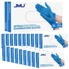 2000/case JMU Nitrile Gloves Disposable Medical Exam Ocean Blue Gloves XS/S/M/L picture