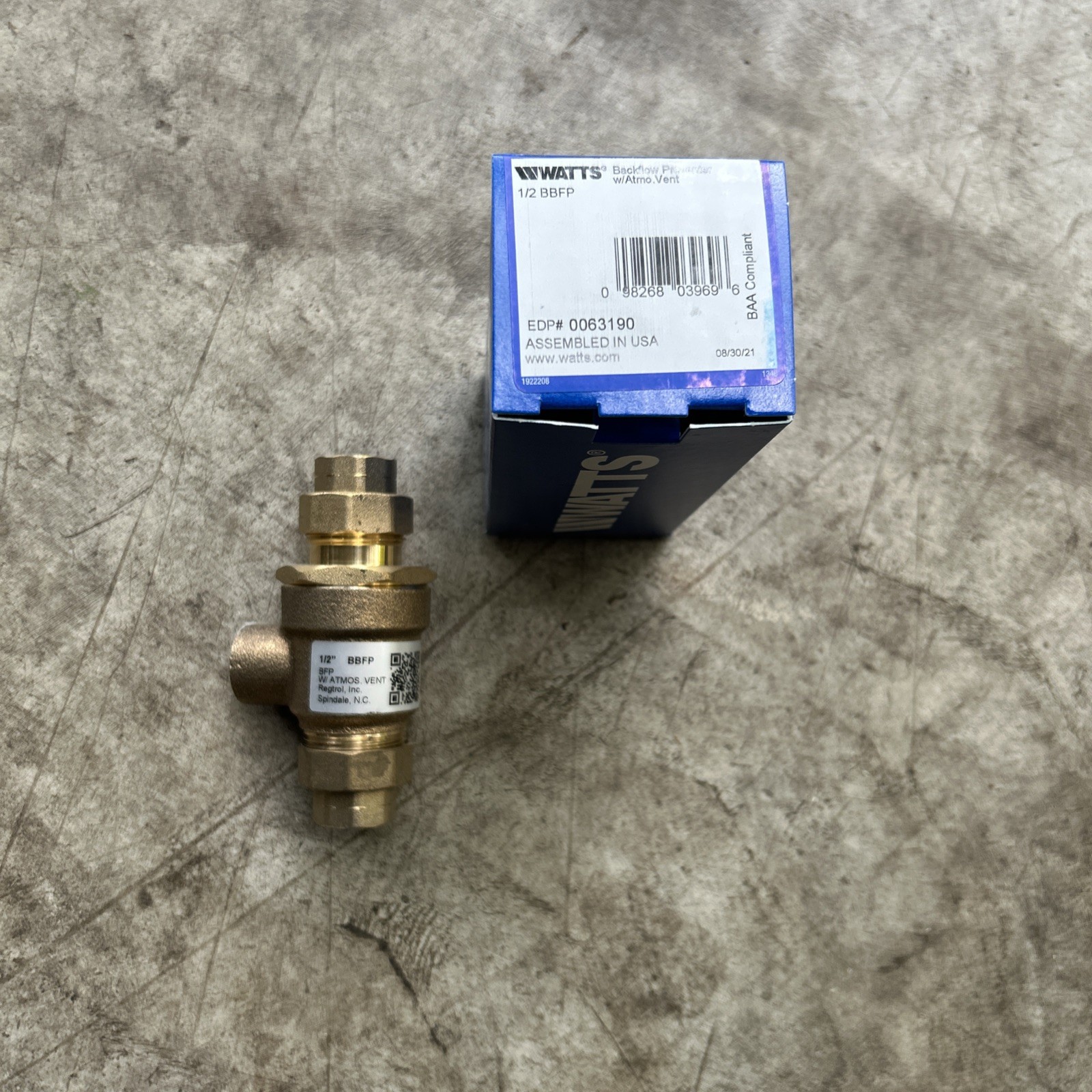 Watts BBFP 1/2 inch IPS Backflow Preventer - ‎0063190