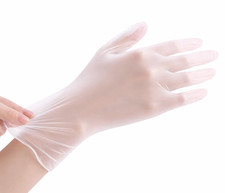 Disposable Vinyl Gloves, Food Safe, Latex-Free Powder-Free Clear Plastic Gloves picture