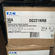 Eaton DG221NRB General Duty Fusible Safety Switch 30A 3Wire 240V Rainproof 3R picture