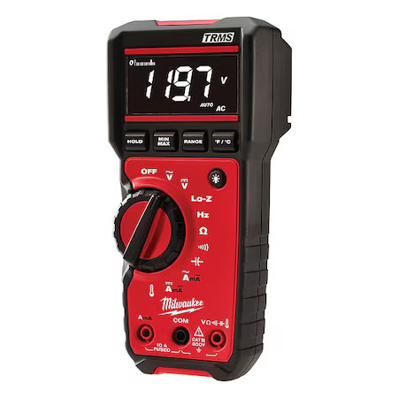 Milwaukee Tool 2217-20 Digitalmultimeter, Trms, 10A, 600Vac/Dc