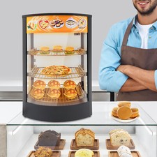 3-Tiers Tabletop Commercial Food Warmer Display Case Food Warming Cabinet 800W picture