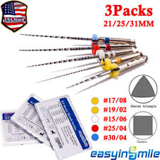 3Packs Dental X3 Root Canal Endo Files 21/25/31mm Niti Rotary Never Break Files picture