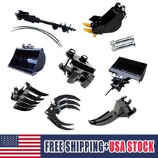 Mini Excavator 9-in-1 Quick Change Attachments Kit Auger Rake Mud Bucket Grapple picture