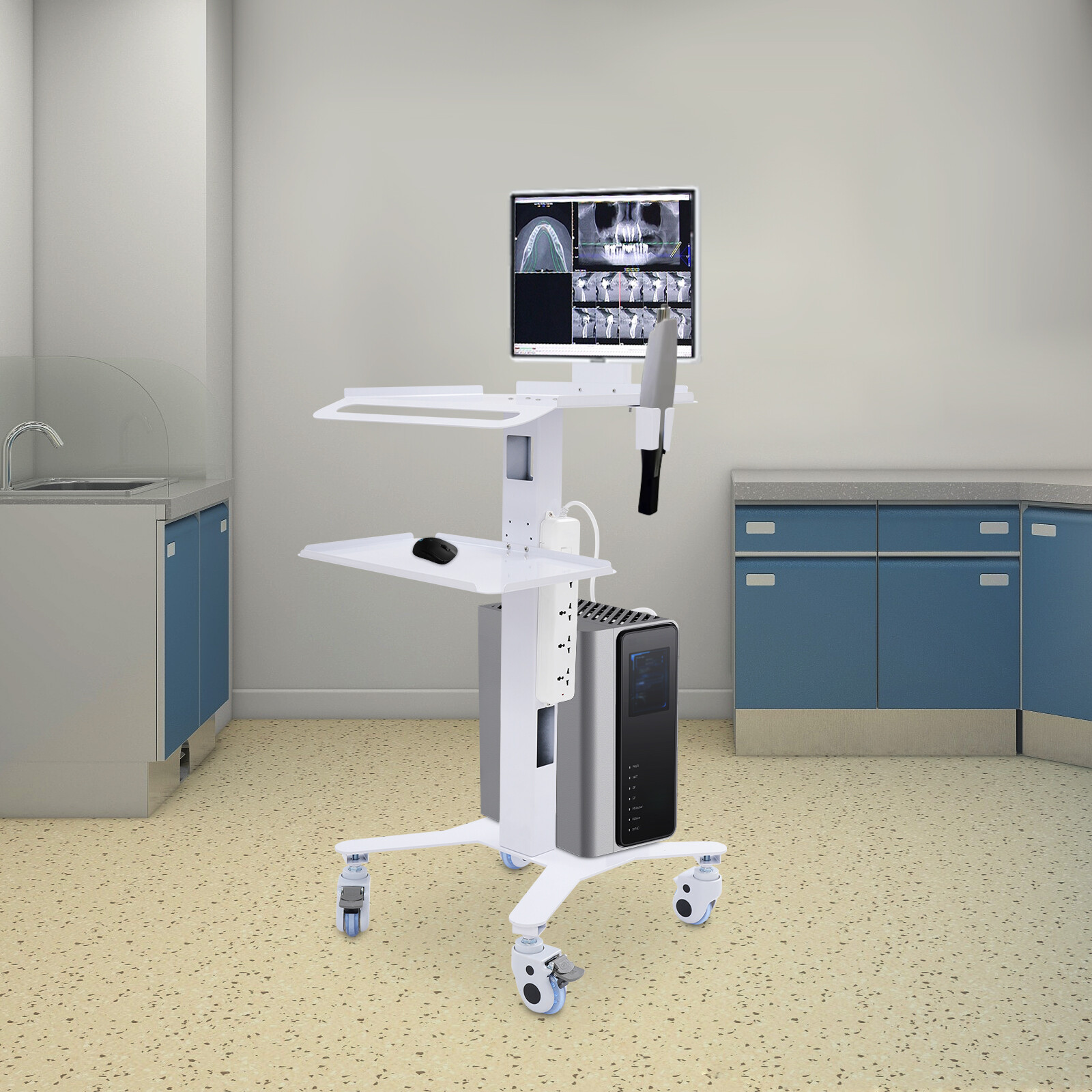 Adjustable Rolling Computer Cart Hospital Beauty Spa Trolley Cart Rolling Cart Adjustable Rolling Computer Cart Hospital Beauty Spa Trolley Cart Rolling Cart