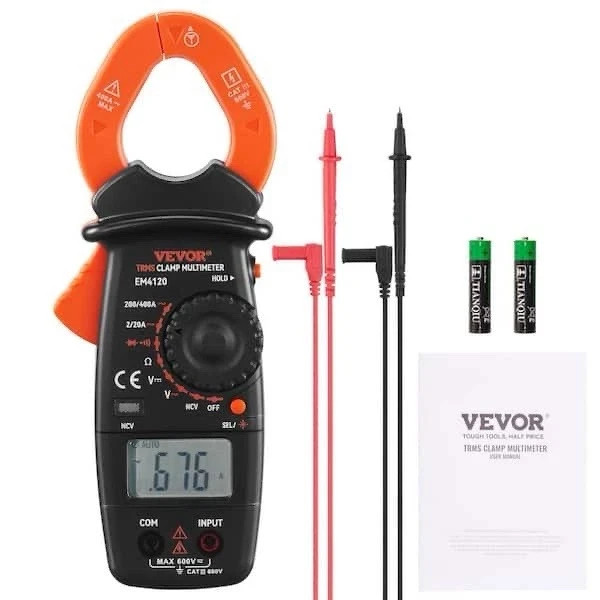 400 Amp Digital Clamp Meter DC/AC Multimeter True RMS Auto Ranging 2000 Max Read 400 Amp Digital Clamp Meter DC/AC Multimeter True RMS Auto Ranging 2000 Max Read