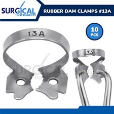 10 Pcs Endodontic Rubber Dam Clamps #13A Stainless Steel German Grade picture