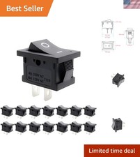 Versatile 15-Piece Black Rocker Switch Set for Appliances & Vehicles, 6A/250V picture